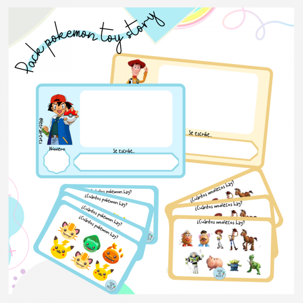 Aprendo números con pokemon/toy story