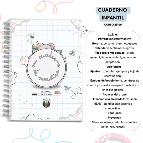 cuaderno infantil 25/26